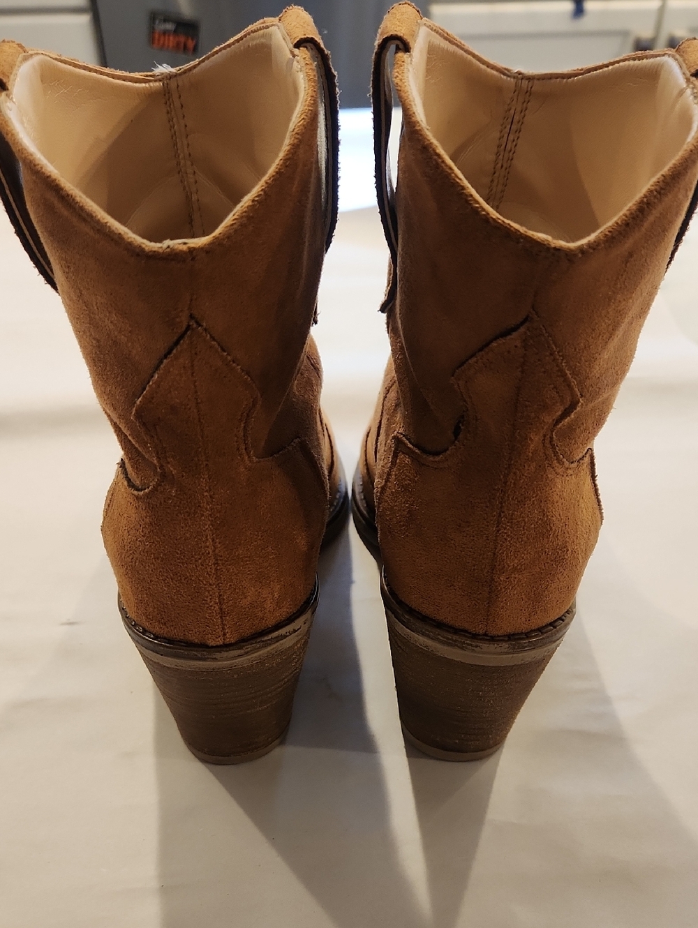 Women’s Suede Ankle Boots in Brown - Picture 4 of 8